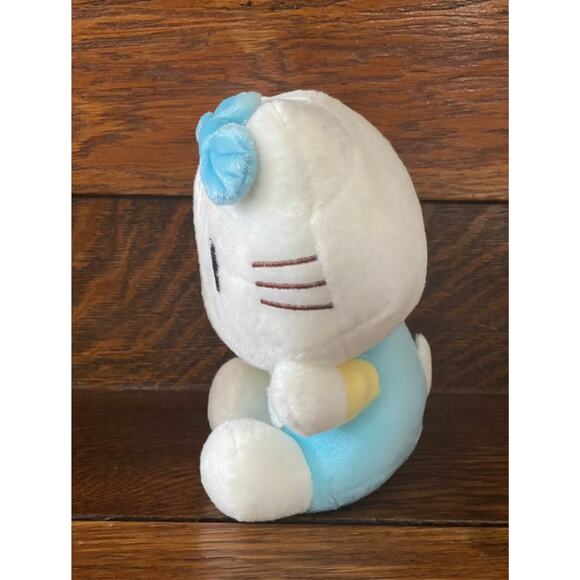 8" Blue Yellow PLUSH HELLO KITTY Stuffed Doll Cat Kitten Animal Toy - Picture 2 of 8